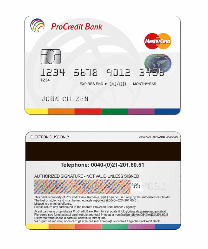 Romania ProCredit bank mastercard